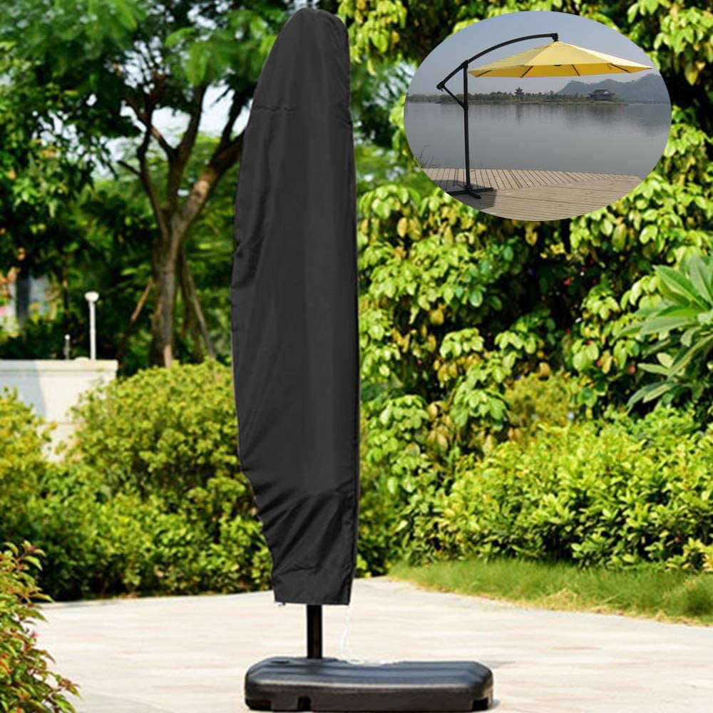 Cantilever Parasol Banane Parapluie Housse Zippée Jardin Patio Weatherproof 3 Taille 