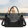 thumbnail image 2 of LACKUST Duffel Bag, Sports Tote, Gym Bag, Weekender, Overnight, For Women, Travel, Fitness, Shopping,Black, 2 of 6