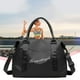 thumbnail image 1 of Bolsa de lona deportiva para gimnasio, bolso de hombro para mujer, ideal para viajes, fitness, compras, gran capacidad, tela impermeable, plegable, ajustable y portátil, poliéster ligero y, 1 of 9