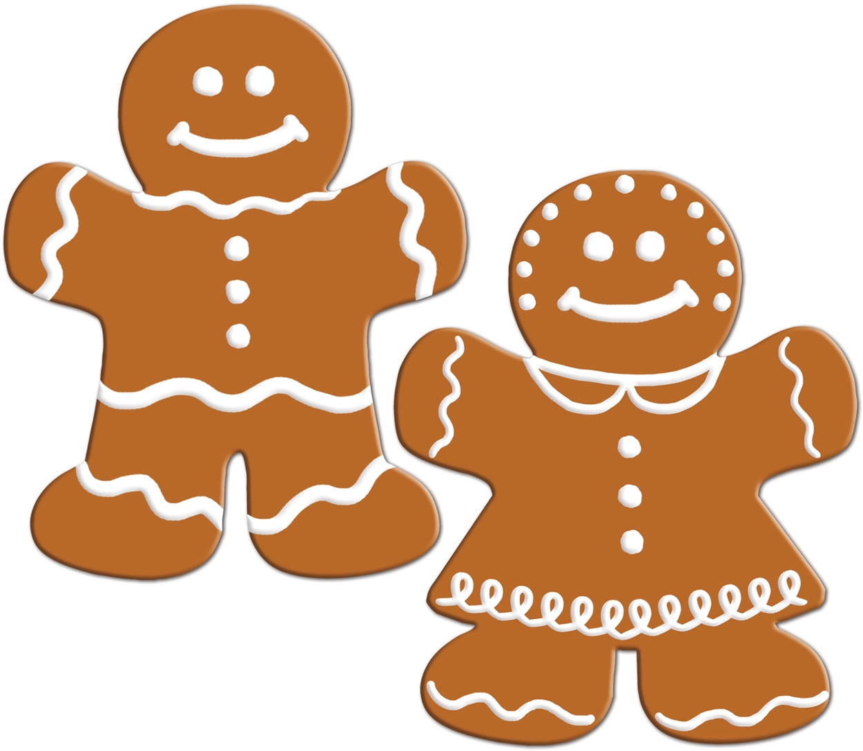 Set Of 2 Gingerbread Cutouts Christmas Holiday Party Decorations 14 ...