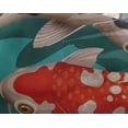 thumbnail image 4 of oneOone Georgette Viscose Turquoise Blue Fabric Koi Fish Ocean Craft Projects Decor Fabric Printed By The Yard 42 Inch Wide, 4 of 4