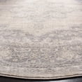 thumbnail image 3 of SAFAVIEH Brentwood Collection Area Rug - 5' Round, Cream & Grey, Medallion Distressed Design, Non-Shedding & Easy to Clean, Ideal, 3 of 5