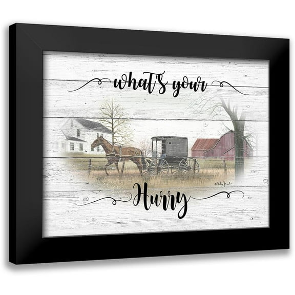 Jacobs, Billy 14x12 Black Modern Framed Museum Art Print Titled - Whats Your Hurry