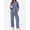 Blue, variant on MOSHU Pajama Sets for Women Casual Two Piece Lounge Sets Soft Long Sleeve Tops and Long Pants Comfy Sleepwear fall Outfits