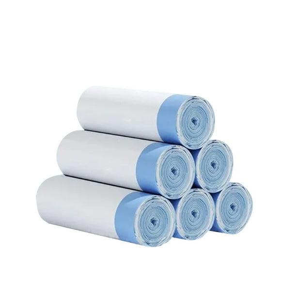 drppepioner 6 Pack Basics Tall Kitchen Drawstring Trash Bags,4 Gallon,90 Count Drawstring Small Trash Bags for Bathroom,Kitchen,Bedroom,office,Easy to Separate
