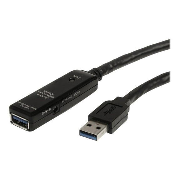 StarTech.com USB3AAEXT10M Black USB 3.0 Active Extension Cable