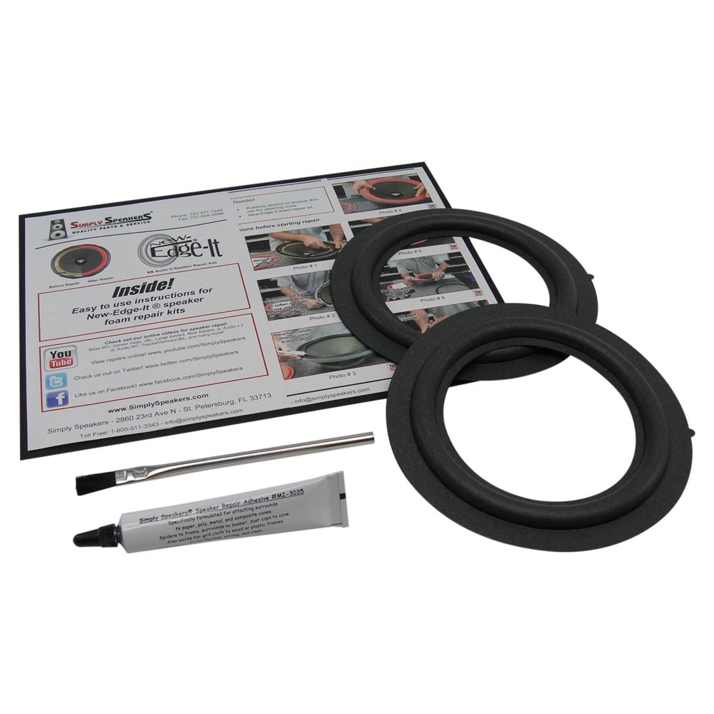 6.5" Foam Speaker Repair Kit, OD 6.5", Roll OD 5.5", Cone 4.375", ID