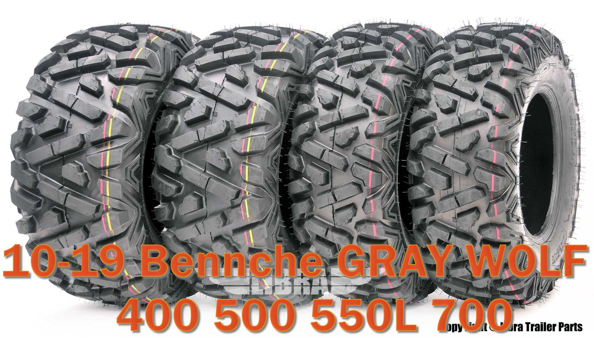 Set 4 Wanda Atv Tires 25x8x12 25x10x12 Fit 10 19 Bennche Gray Wolf 400