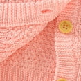 thumbnail image 5 of Annhoo Baby Clothes Long Sleeve Solid Color Sweater Button V-neck Fall Winter Warm Knitted Cardigan for Infant Boys and Girls, 5 of 6