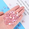 thumbnail image 6 of 200 pc Transparent Acrylic Beads AB color Plated Heart Pearl Pink 7.5x8x3mm Hole: 1.8mm Acrylic, 6 of 7