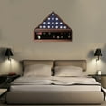 thumbnail image 6 of Burial Flag Display Case Solid Wood- American Flag Display Case Fits a 5 X 9.5 Flag Folded Military Shadow Box with Felt Lining Holder for Pins Insignia Medals, Walnut, 6 of 6