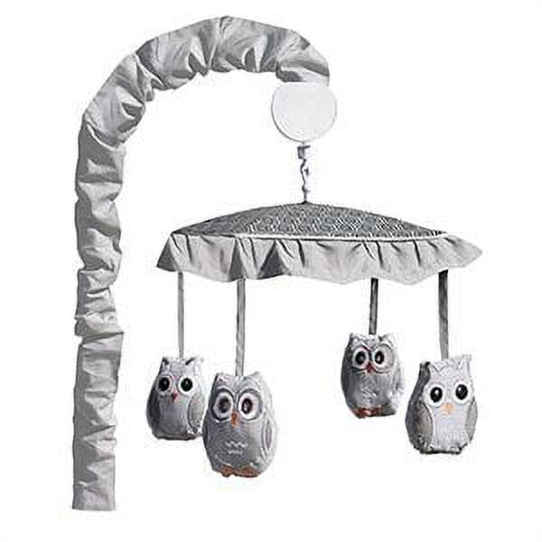 BabyFad Owl Grey 9 Piece Crib Bedding Set