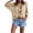 Light Brown, variant on Women's V-Neck 3/4 Sleeve Openwork Knit Top, Loose Batwing Sleeve Crochet Sweater, Lightweight Diamond Pattern Hollow-Out Cardigan for Casual Summer Layering Orange S