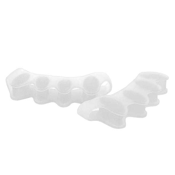 2x Separador Dedos Hallux Valgus Corrector Alisador (adulto) Blanco