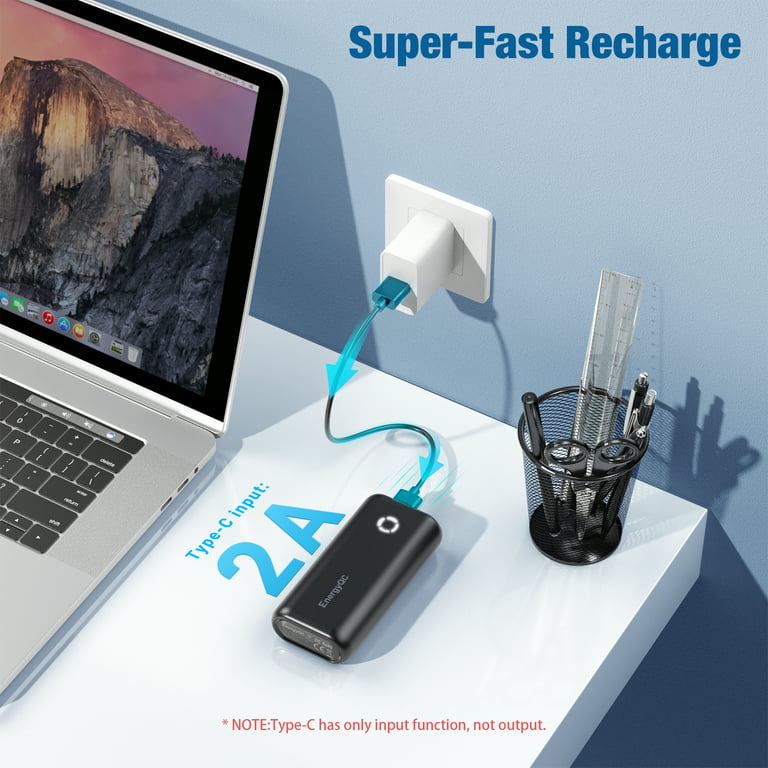 10000mAh Mini Power Bank Portable Charger USB Ports External Battery for  iPhone Samsung Cellphone