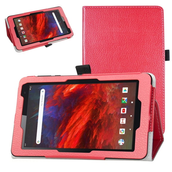 Labanema 7" VANKYO MatrixPad Z1 /Pritom 7 /Dragon Touch M7 /HAOQIN H7 Case, PU Leather Folio Stand Protective Case, Cover for 7" VANKYO MatrixPad Z1 /Pritom 7 /Dragon Touch M7 /HAOQIN H7 (Red)