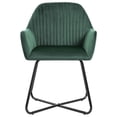 thumbnail image 2 of vidaXL Dining Chairs 6 pcs Green Velvet, 2 of 5