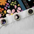 thumbnail image 4 of jejeloiu Cute Flower Daisy Curtains Pack of 2 (42x84 Each),Rustic Floral Curtains Blackout,Colorful Polka Dots Bedroom Curtains For Girls,Luxury Bedroom Decor, 4 of 6