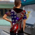 thumbnail image 2 of DailyTrove Women's Star-Spangled Banner Print T-Shirt - Short Sleeve Casual Tee, Patriotic for American Celebrations & Streetwear, 2 of 4