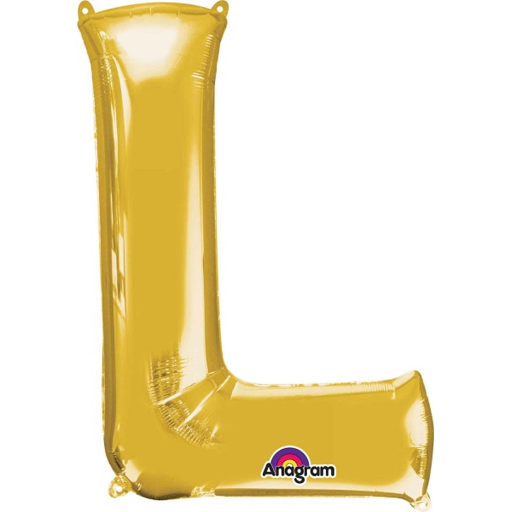 Giant Gold Letter L Foil Balloon 32 Walmart Com Walmart Com