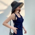 thumbnail image 5 of Women Wide Brim Sun Hats Metal Wired Edge Summer UV Protection Beach Fishing Hat for Hiking Garden Travel Chin Strap, 5 of 5