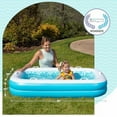 thumbnail image 2 of Grip A Pool Inflatable Kiddie Pool 65"x39"x10" Age 2+, Toddler Ball Pit, Adult Backyard Tanning Pool - Summer Blue, 2 of 8