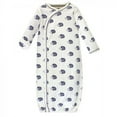 thumbnail image 2 of Touched by Nature Baby Organic Cotton Side-Closure Snap Long-Sleeve Gowns 3pk, Hedgehog, Preemie, 2 of 4