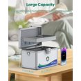 thumbnail image 2 of Medicine Lock Box First Aid Box with Combination Lock Handle & Shoulder Strap Portable Medication Lock Box x x .Silver Aluminum Alloy Storage Box, 2 of 8