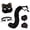 Black1, variant on FASHOFT Cosplay Halloween Set Face Paws Gloves Collar Tail Furry Animal Role Play Masquerade Party Fancy Dress Up Outfit Halloween One Size
