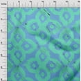 thumbnail image 3 of oneOone Polyester Spandex Turquoise Blue Fabric Asian Ikat Fabric For Sewing Printed Craft Fabric By The Yard 56 Inch Wide, 3 of 4