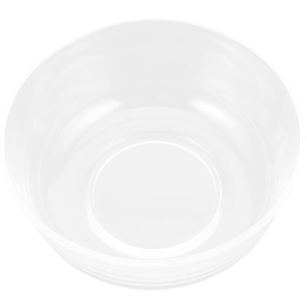 1 cuenco para ensalada de 18 cm, de vidrio transparente resistente al calor, para postres, frutas y fideos.