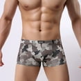 thumbnail image 2 of Sngxgn Men's Boxer Briefs Stretch Underwear Underpants Regular Leg(Grey,L), 2 of 4