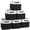 White/ Black, variant on Storage Crates 6 Pack White/Pink 12.13 x 11.93 x 7.20 Inches