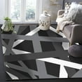 thumbnail image 5 of Area Rug 5'x8' Geometric Abstract Black White and Grey Lines Washable Area Rugs Non Shedding Floor Carpet Rubber Backing Non-Slip Indoor Mats for Living Room Bedroom Kitchen, 5 of 8