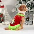 thumbnail image 2 of Dog Christmas Costume Christmas Tree Print Plush Patchwork Cute Pet Cat Tank Tops Cosplay Clothes Outfit, 2 of 6