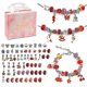 thumbnail image 1 of 64 piezas Kit de fabricación de joyería navideña Charm Pulsera Collares Presente Pandora Juego de cuentas de aleación Diy Pulsera para niños Envío gratis (rojo), 1 of 3
