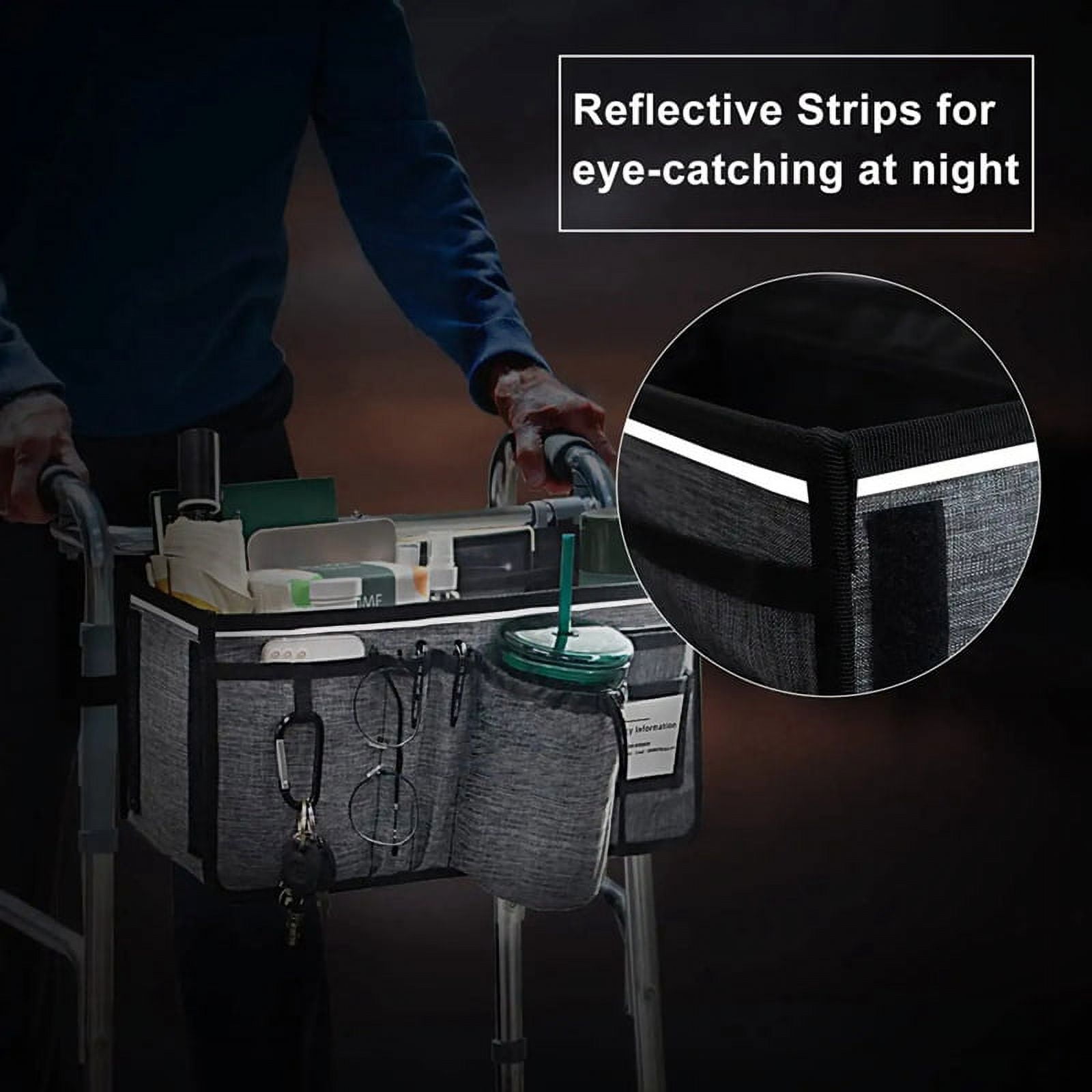 Basket for Walker Ravmix Walker Accessories Bag with Cup Holder Walker Basket for Folding C3260