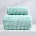thumbnail image 6 of JeashCHAT 2 Pcs Bath Towel Set, Cotton Hand Towel and Bath Towel for Bathroom, Thick Soft Absorbent Quick Drying Face Towel Bath Towel, Solid Color Shower Towels, Green, 6 of 7