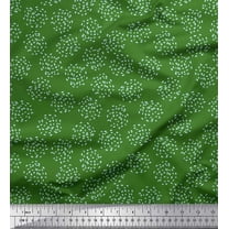 Soimoi Green Cotton Voile Fabric Dot Abstract Print Fabric by the Yard 42 Inch Wide