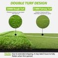 thumbnail image 3 of Jacgood 5x4FT Professional Dual-Turf Golf Hitting Mat with Ball Tray & 10mm Shock-Absorbing EVA Base for Indoor/Outdoor Practice and Golf Simulators, 3 of 8