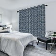 thumbnail image 5 of Navy Blue Blackout Curtains 2 Panels,Boho Black Out Curtains,42x63 In,Floral Window Curtains Drapes for Living Room Bedroom, 5 of 5