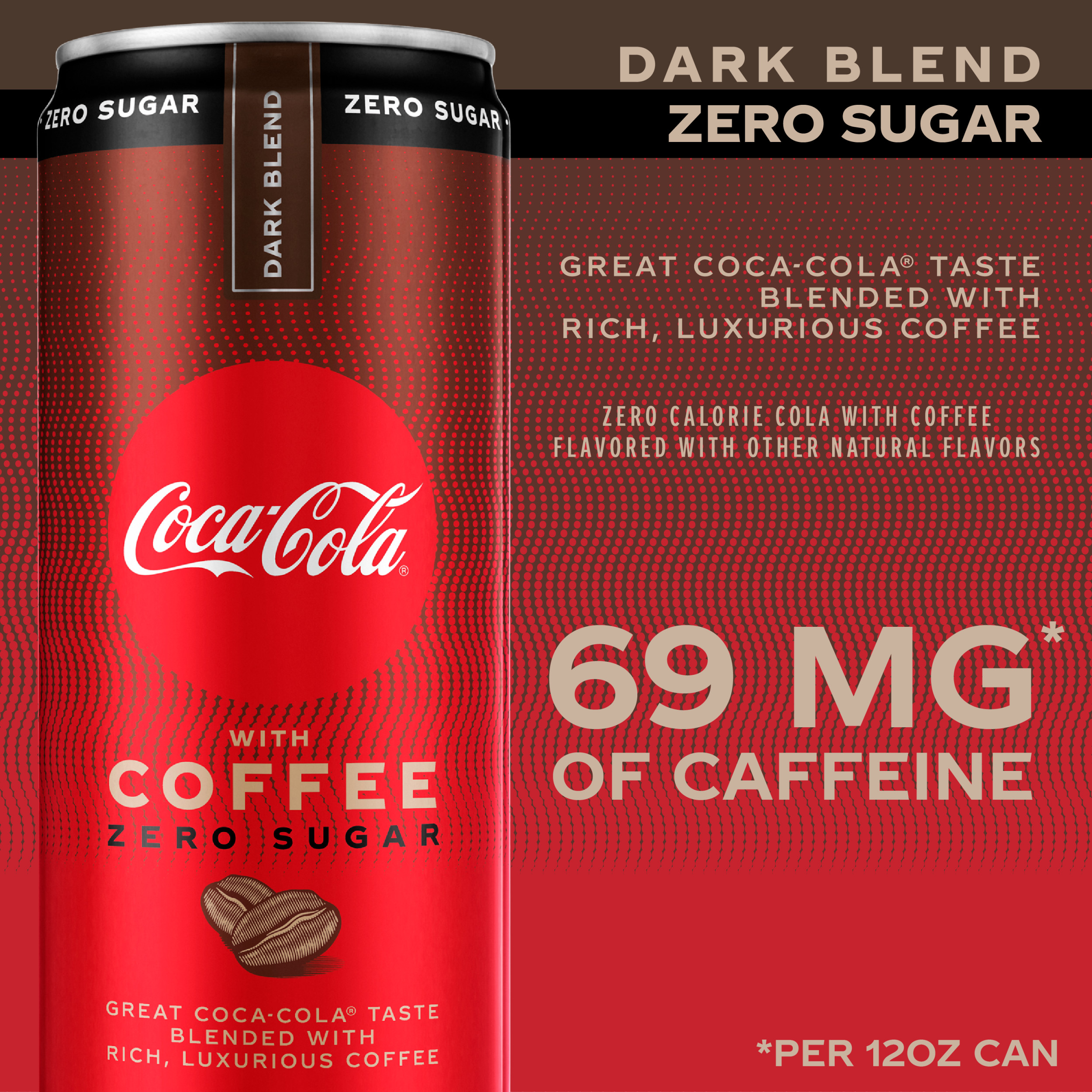 Coca-Cola with Coffee Dark Blend Zero Sugar Cans,  12 fl oz - image 4 of 12