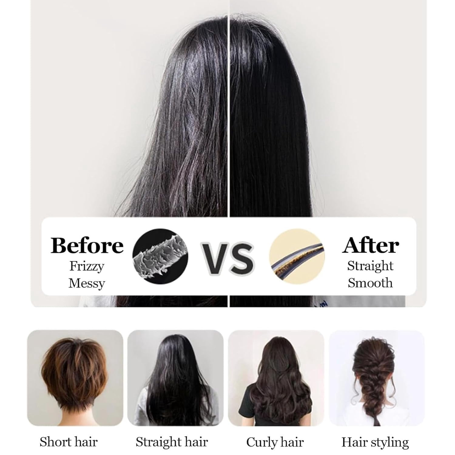 Retractable Cushion Massage Comb with Air Cushion Massage, Anti-Static Detangling Comb for All Hair Types Including Curly Wet and Damaged Hair