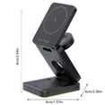 thumbnail image 3 of EGNMCR Three In One Wireless Charger Folding Magnetic Wireless Charger Suitable For Wireless Fast Charging Bracket P lastic c harger, 3 of 9