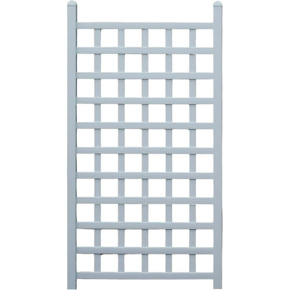 Dura-Trel PVC Garden Trellis for Climbing Vine Plants, Country Garden, White, 35" x 66"