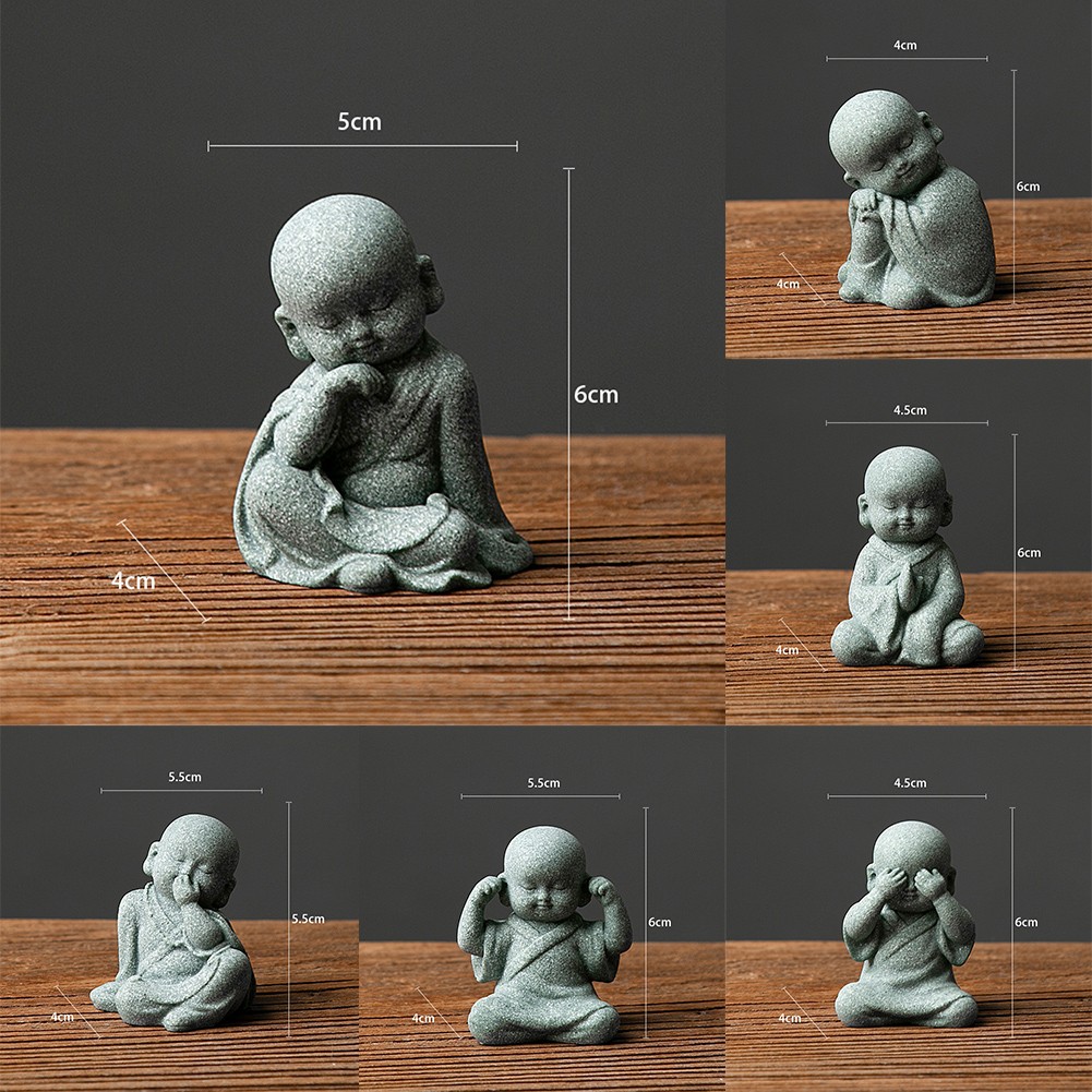 Buddha Stone-Statue Little Buddhist Monks Tibetan Buddhism Figurines ...