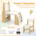 thumbnail image 3 of Costway Kids Art Table and Chair Set with  Easel & Chair Whiteboard & Chalkboard Paper Roll, 3 of 10