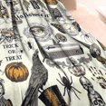 thumbnail image 3 of Beige Halloween Skull Pumpkin Pattern Blanket,Comfortable Soft Lamb Wool Throw Blanket,All Season,Warm Lightweight Blankets for Sofa Bed Couch Living Room Chair,60"x80", 3 of 4