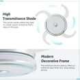 thumbnail image 4 of Wayshire 42" Retractable 4 Blade Ceiling Fan ,3 speeds & timer sets, with Light Remote Bluetooth App More, Chrome, 4 of 12