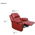 thumbnail image 6 of TrumanPick Manual Leather Recliner Chair,Overstuffed reclining Armchair Home Theater Sofa Recliner for Living Room,Red, 6 of 6